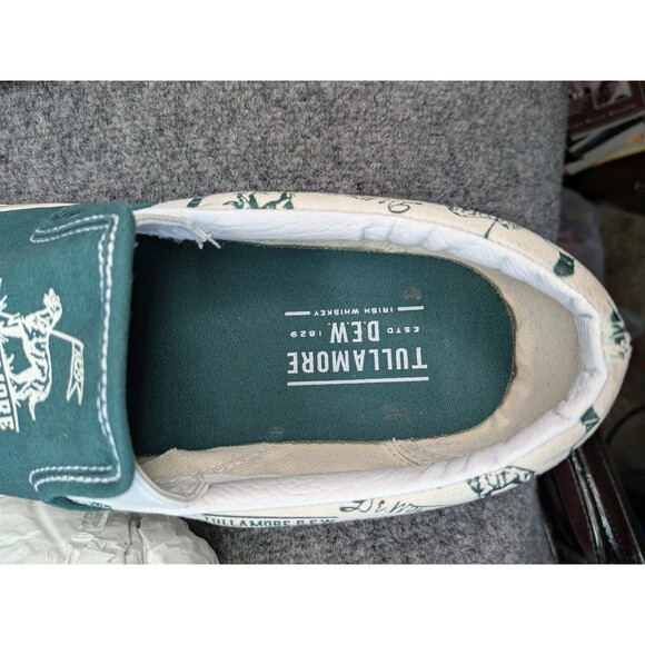 Tullamore Whiskey Slip On Skateboard Shoes Size 10 Green & White Excellent Cond. - Picture 13 of 16